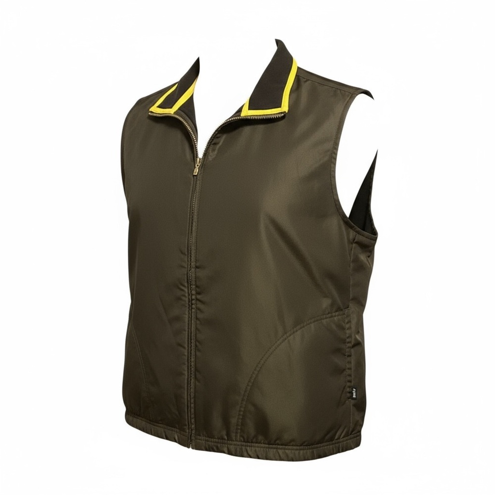 Cutter & Buck Black Golf Windbreaker Vest with Full-Length Zipper
